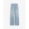 Claudie Pierlot Womens Denim - Jean Wide-leg High-rise Striped Denim Jeans In Denim - Jean