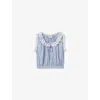 Claudie Pierlot Checkered Lace-trim Top In Divers
