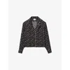 Claudie Pierlot Womens Divers Flower-print Tailored-collar Woven Blouse In Divers