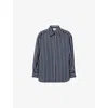 Claudie Pierlot Womens  Stripe Long-sleeve Woven Shirt In Divers