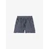 Claudie Pierlot Womens  Stripe Ruffle-trim Woven Shorts In Divers