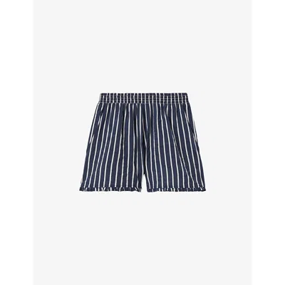 Claudie Pierlot Womens  Stripe Ruffle-trim Woven Shorts In Divers