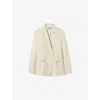 Claudie Pierlot Womens  Striped Single-breasted Woven Blazer In Divers