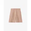 Claudie Pierlot Womens  Striped Wide-leg Cotton And Linen Shorts In Divers