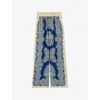 Claudie Pierlot Printed Wide-leg Trousers In Divers