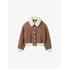 Claudie Pierlot Womens Dual-color Faux Fur-collar Wool-blend Coat In Brown