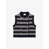 Claudie Pierlot Womens Dual-color Sleeveless Striped Wool And Cashmere-blend Cardigan In Multi