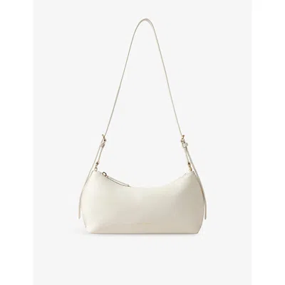 Claudie Pierlot Womens Ecru Soft Leather Shoulder Bag In Sand