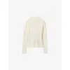Claudie Pierlot Womens Ecru Tie-back Ribbed Wool-blend Jumper In Neutral