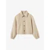 Claudie Pierlot Womens Fitted-cuff Cropped Wool-blend Jacket Naturels In Naturels