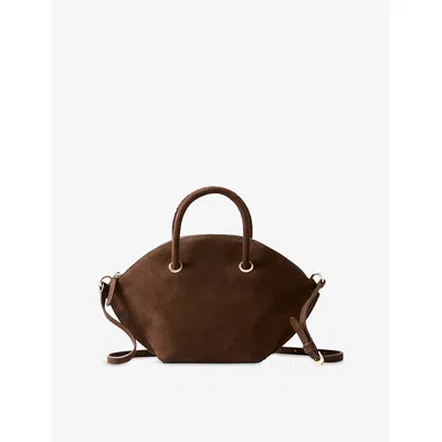 Claudie Pierlot Womens Grelot Suede Tote Bag Chocolate