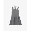Claudie Pierlot Womens Mottled Grey Sleeveless Contrast-collar Stretch-cotton Skater Dress In Gray