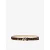 Claudie Pierlot Womens Multicolored Leopard-print Leather Belt In Brown