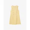 Claudie Pierlot Womens Naturels Button-embellished Double-breasted Woven Mini Dress