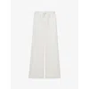 Claudie Pierlot Womens Naturels Drawstring-waist Straight-leg Woven Trousers In Naturels