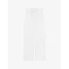 Claudie Pierlot Womens Naturels Embroidered Baggy-fit Cotton Trousers