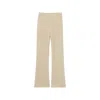 Claudie Pierlot Womens  Flared-leg Crochet-pattern Knitted Trousers In Naturels