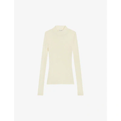 Claudie Pierlot Womens Naturels High-neck Slim-fit Wool Top