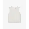 Claudie Pierlot Womens Naturels Open-back Sequinned Stretch-woven Top In Naturels