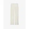 Claudie Pierlot Womens Naturels Sequin-embellished Wide-leg Mid-rise Stretch-woven Trousers In Naturels