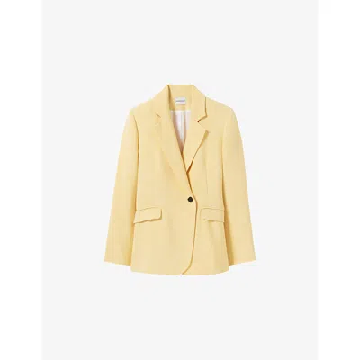 CLAUDIE PIERLOT WOMENS CLAUDIE PIERLOT SINGLE-BREASTED NOTCH-LAPEL WOVEN BLAZER