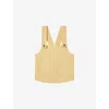 Claudie Pierlot Womens  Square-neck Sleeveless Woven Top In Naturels