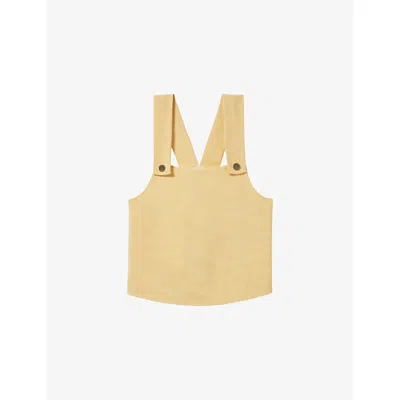 Claudie Pierlot Womens  Square-neck Sleeveless Woven Top In Naturels