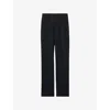 Claudie Pierlot Womens Navy Slim-leg High-rise Woven Trousers In Blue