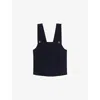 Claudie Pierlot Womens Square-neck Sleeveless Woven Top Navy In Blue