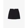 Claudie Pierlot Womens Navy Straight-cut Mid-rise Wool Mini Skirt In Blue