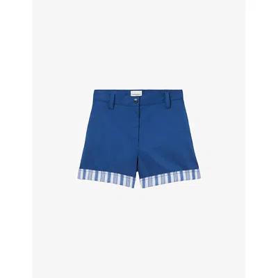 Claudie Pierlot Womens  Striped-trim Classic-fit Stretch-cotton Shorts