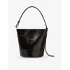 Claudie Pierlot Leather Bucket Bag In Noir / Gris