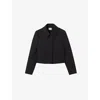 Claudie Pierlot Wool-blend Box Jacket In Noir / Gris