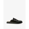 Claudie Pierlot Leather Mules In Noir / Gris