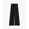 Claudie Pierlot Womens  Drawstring-waist Straight-leg Woven Trousers In Noir / Gris