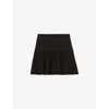 Claudie Pierlot Fine-knit Mini Skirt In Noir / Gris