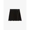 Claudie Pierlot High-waisted Skirt In Noir / Gris