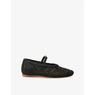 Claudie Pierlot Womens  Woven Leather Ballet Flats In Multi