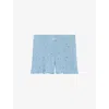 Claudie Pierlot Womens  Polka-dot Fine-knit Cotton Shorts In Bleus