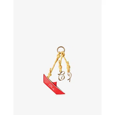 Claudie Pierlot Womens Red Cp Leather And Cord Keyring