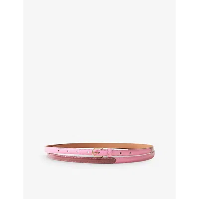 Claudie Pierlot Womens Slim Leather Belt Roses
