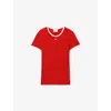 Claudie Pierlot Cp Fine-knit T-shirt In Rouges