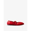 Claudie Pierlot Ruched Ballerina Shoes In Rouges