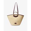Claudie Pierlot Womens Rouges Metal-handle Raffia Tote Bag In Rouges