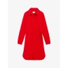 Claudie Pierlot Womens Rouges V-neck Cotton Mini Dress