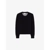 Claudie Pierlot Womens Navy Round-neck Knitted Wool-blend Cardigan In Blue