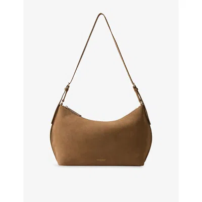 Claudie Pierlot Womens Sand Suede Shoulder Bag