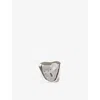 Claudie Pierlot Womens Silver Heart Steel Signet Ring In Metallic