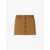 Claudie Pierlot Womens  Button-down High-rise Stretch-cotton Mini Skirt