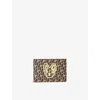 Claudie Pierlot Womens Bruns Toto-print Monogram Canvas Cardholder